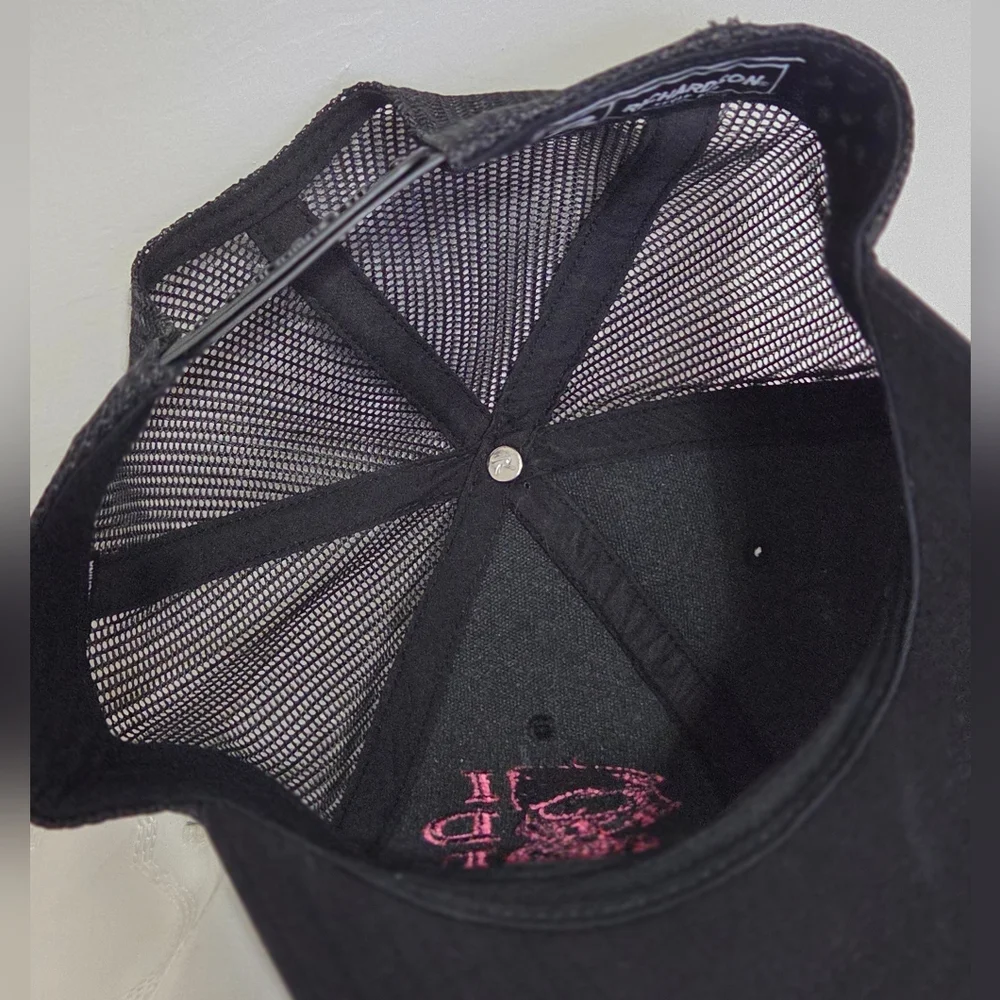 First Responders IDLH Skull Trucker Hat‎ Black Hot Pink